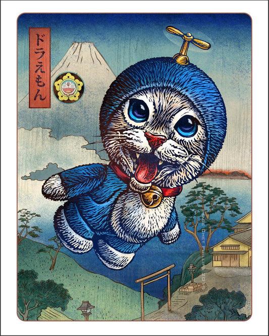 Time Traveler Doraemon Print | Chet Phillips (TX)