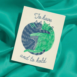 To Have And To Hold - Risograph Wedding Card | Bromstad Printing Co. (VA)