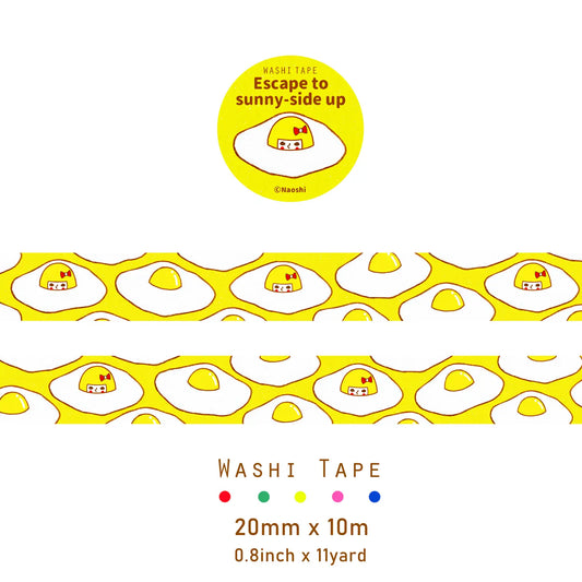 Escape To Sunny-Side Up Washi Tape | Naoshi (CA)