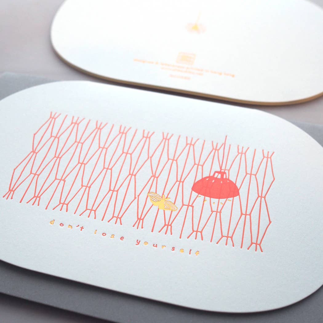 Don't Lost Yourself Letterpress Window Flower Card | ditto ditto (HK)