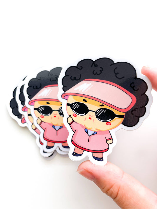 Ajumma Middle Finger Sticker | Simply MKO (TX)