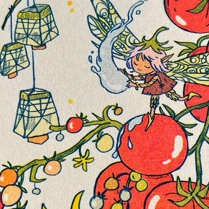 Sunflower Fairy Riso Print | Natalie Andrewson (CA)