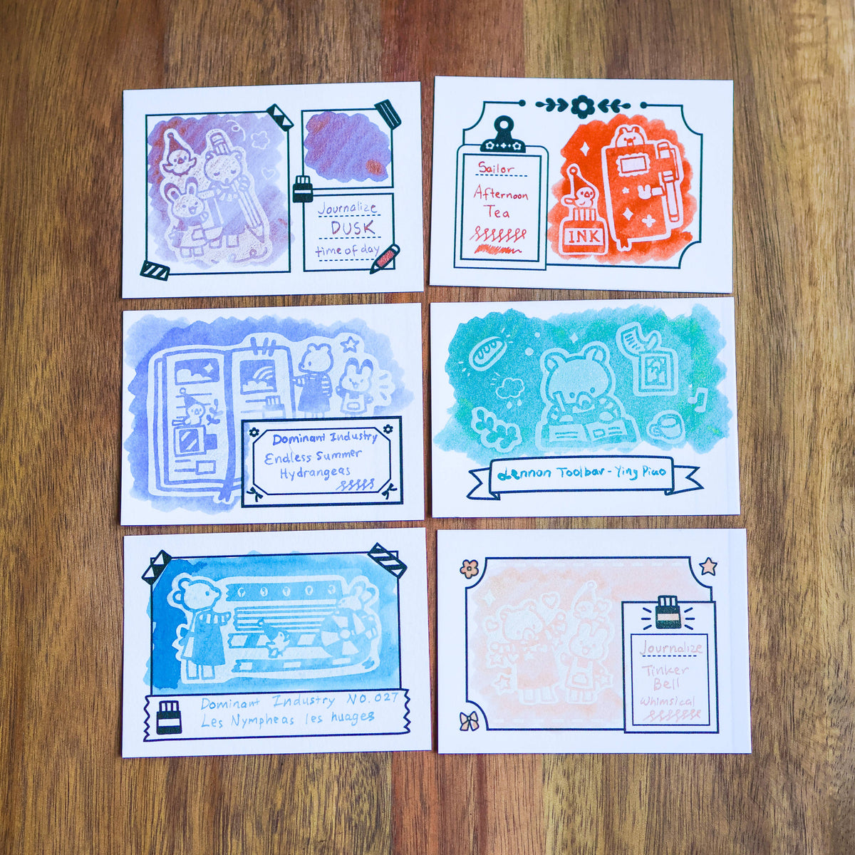Little Journal ink swatch cards by Thousand Skies, alternate view 2