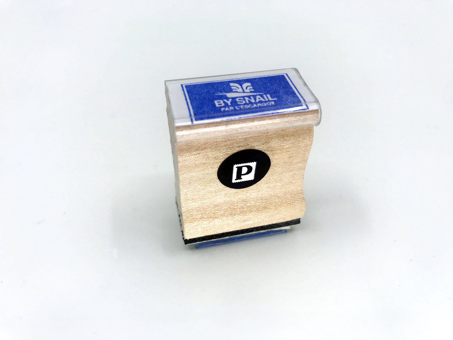 By Snail Wooden Handle Rubber Stamp | Portland Stamp Company (OR)