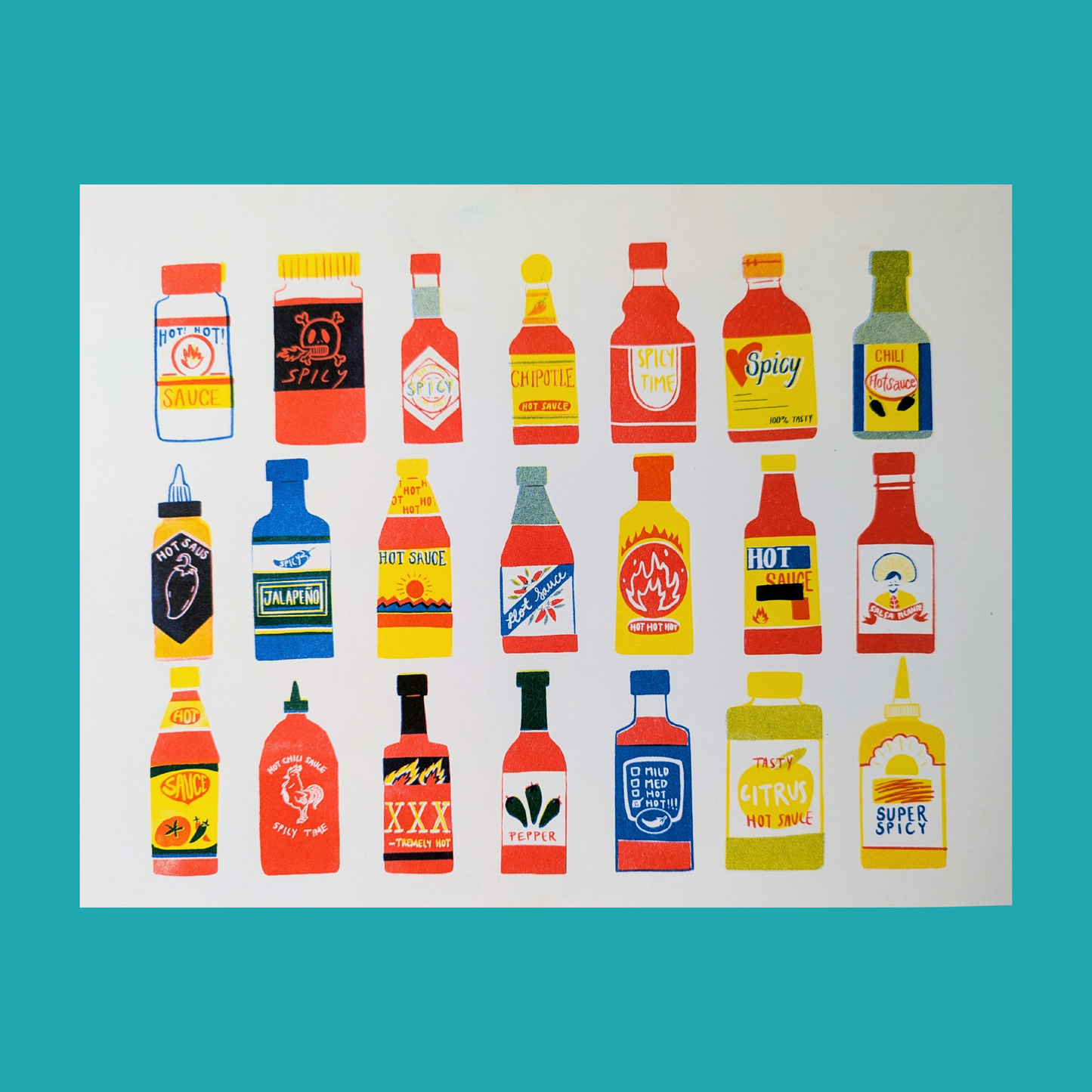 Hot Sauce Risograph Print | Christina Hu (CA)