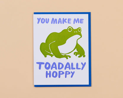 Toadally Hoppy Amphibian Letterpress Card | And Here We Are (OH)