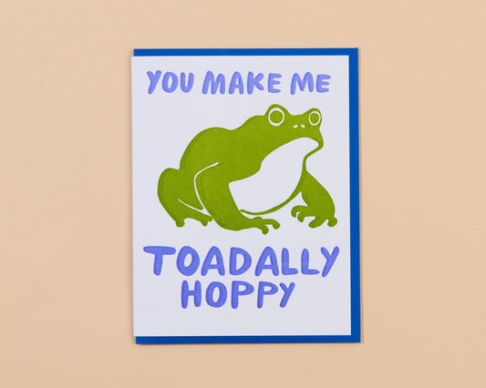 Toadally Hoppy Amphibian Letterpress Card | And Here We Are (OH)