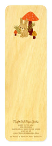 Mushroom Rabbits Wood Bookmark | Night Owl Paper Goods (AL)