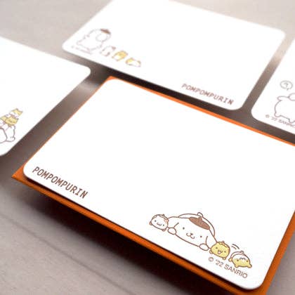 PomPomPurin Letterpress Notecard Set(set of 2) | Little Friends | ditto ditto x Sanrio(HK)