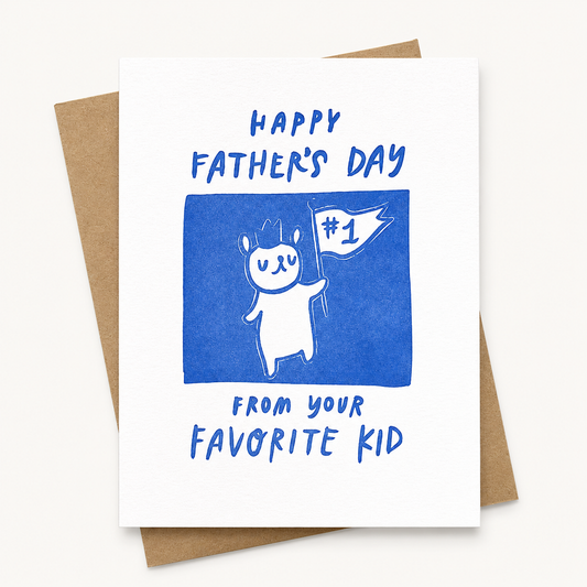 Sibling Rivalry Father's Day Letterpress Card | Ghost Academy (CA)