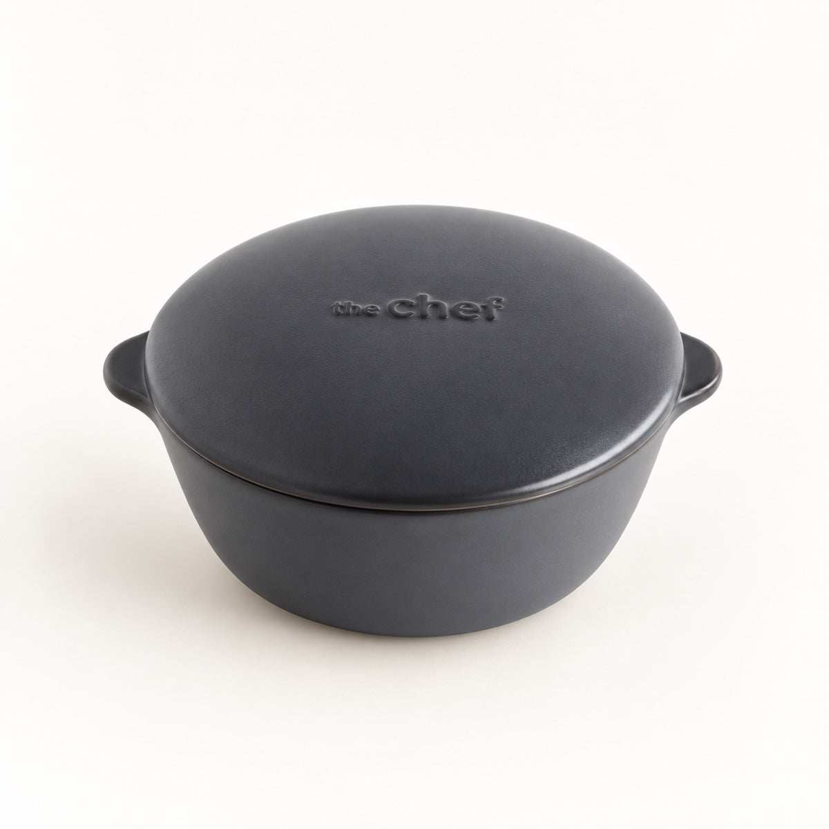 The Chef Bake Pot Mini by SALIU in Dark Gray with lid on