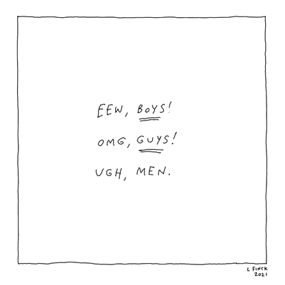 Ewww Boys Letterpress Print | Liana Finck (NY)