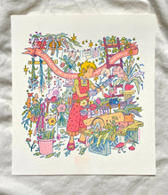 Load image into Gallery viewer, The Florist: Explorer of Living Wonders Risograph Print | Natalie Andrewson (CA)
