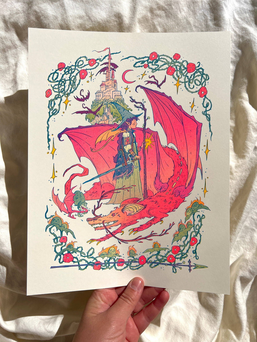 Dragon Witch Risograph Print | Natalie Andrewson (CA)