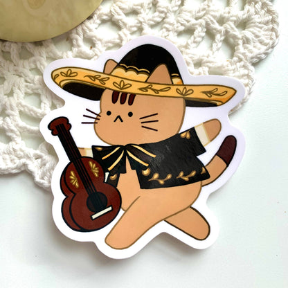 Gatito Mariachi Sticker | Chocolett (OR)