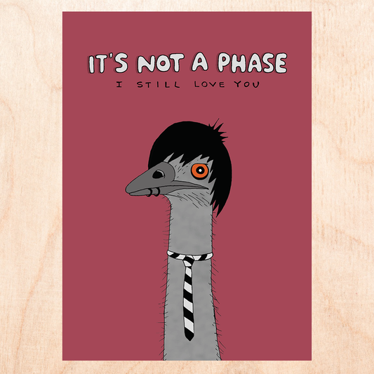 Emo Emu Love Card | Fineasslines (CA)