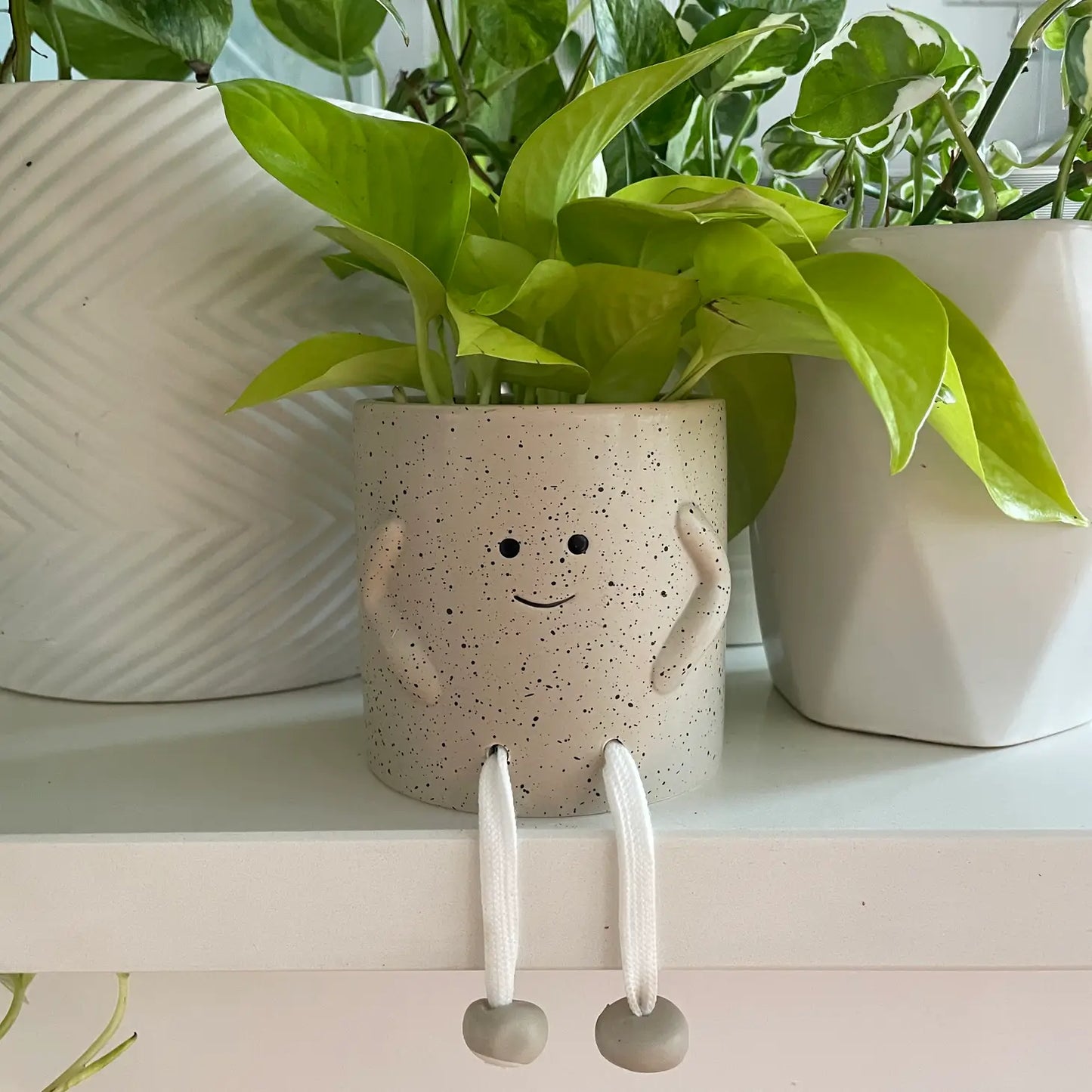 Smiling Dangling Legs Planter Pot