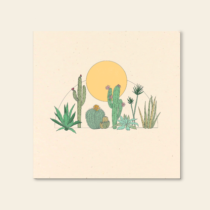 Cactus Sun Art Print | Hush Poppy Collection | Kaari Selven (OR)
