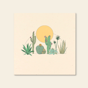 Cactus Sun Art Print | Hush Poppy Collection | Kaari Selven (OR)