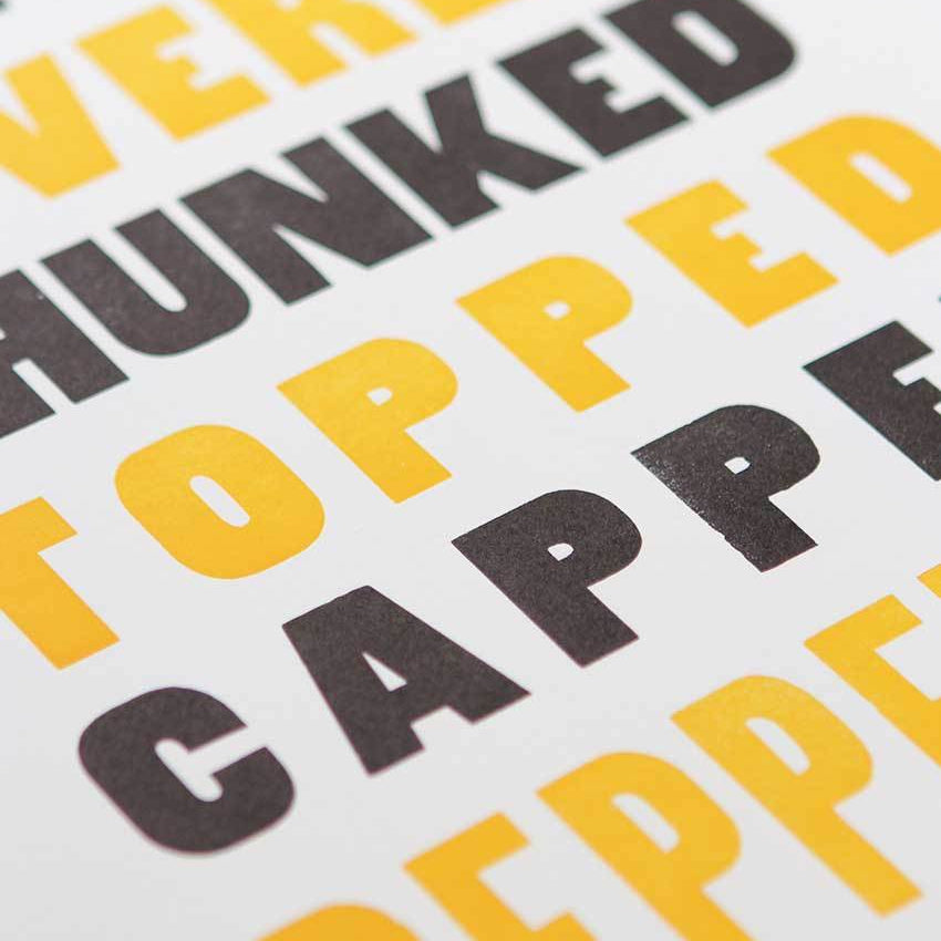 Good Verbs Letterpress Print | Old Try (WV)