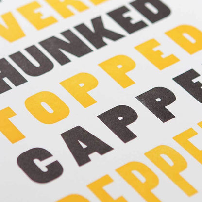Good Verbs Letterpress Print | Old Try (WV)