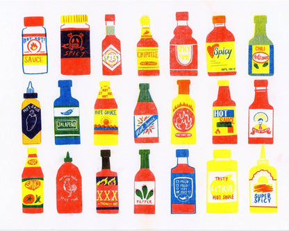Hot Sauce Risograph Print | Christina Hu (CA)