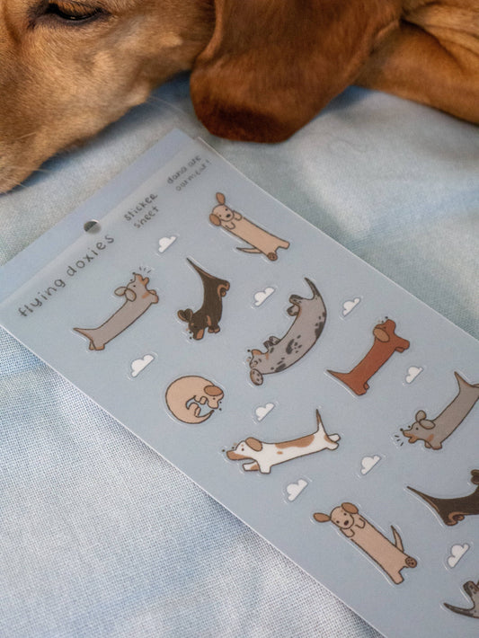 Flying doxies sticker sheet | dana ate oatmeal! (CA)