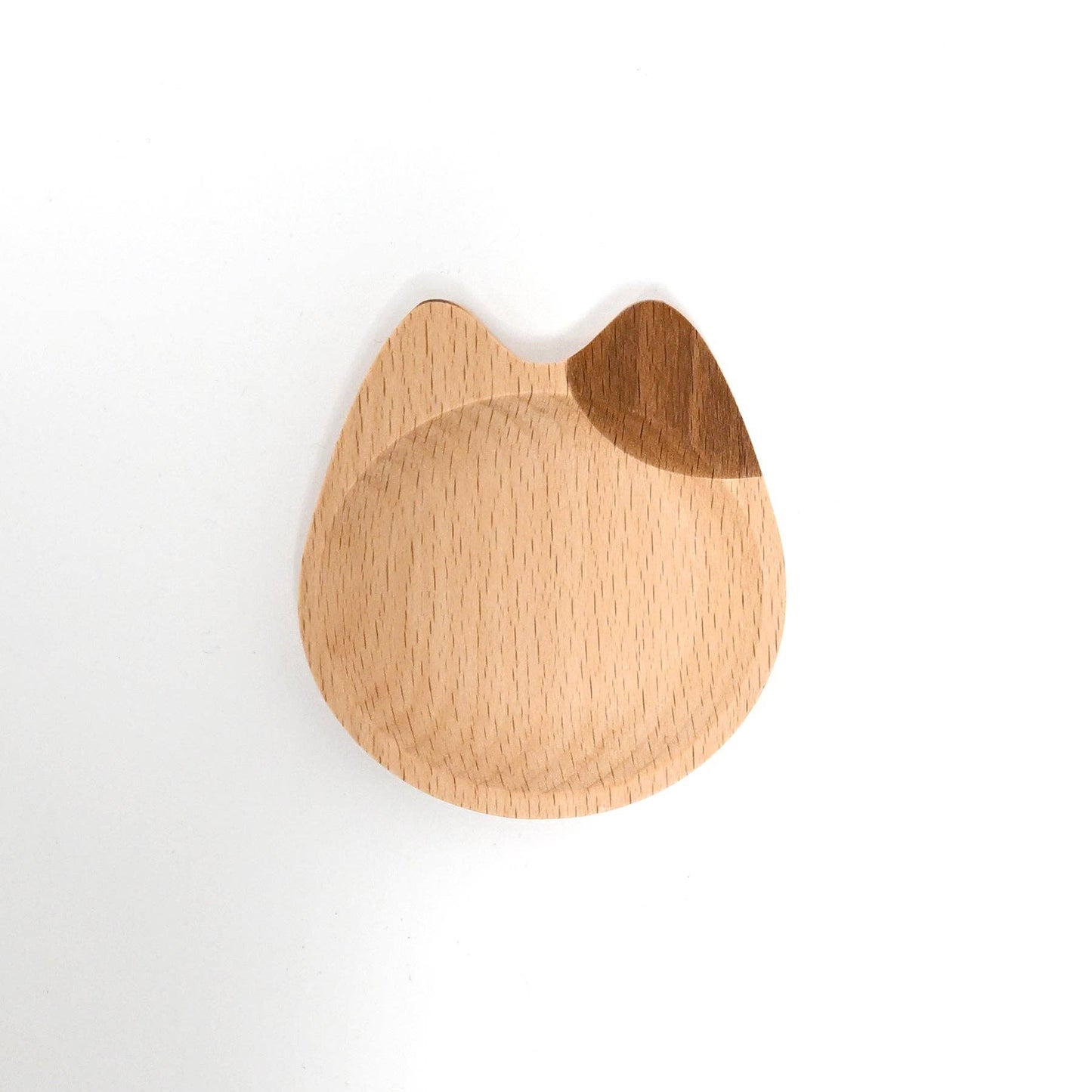 Calico Cat Shaped Wooden Sauce Dish (Japan)