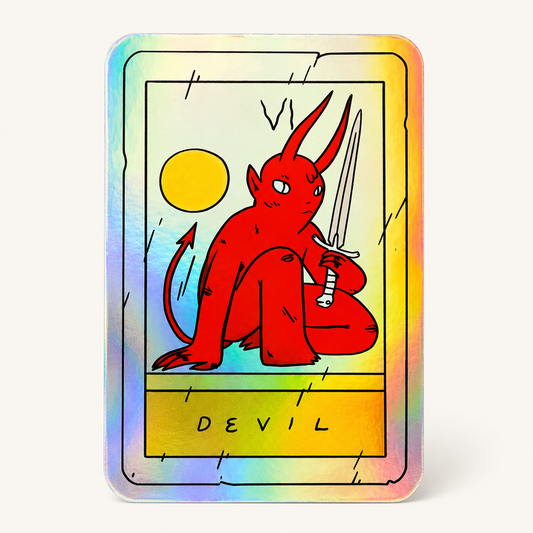 Devil Tarot Vinyl Sticker | Deth P. Sun (CA)