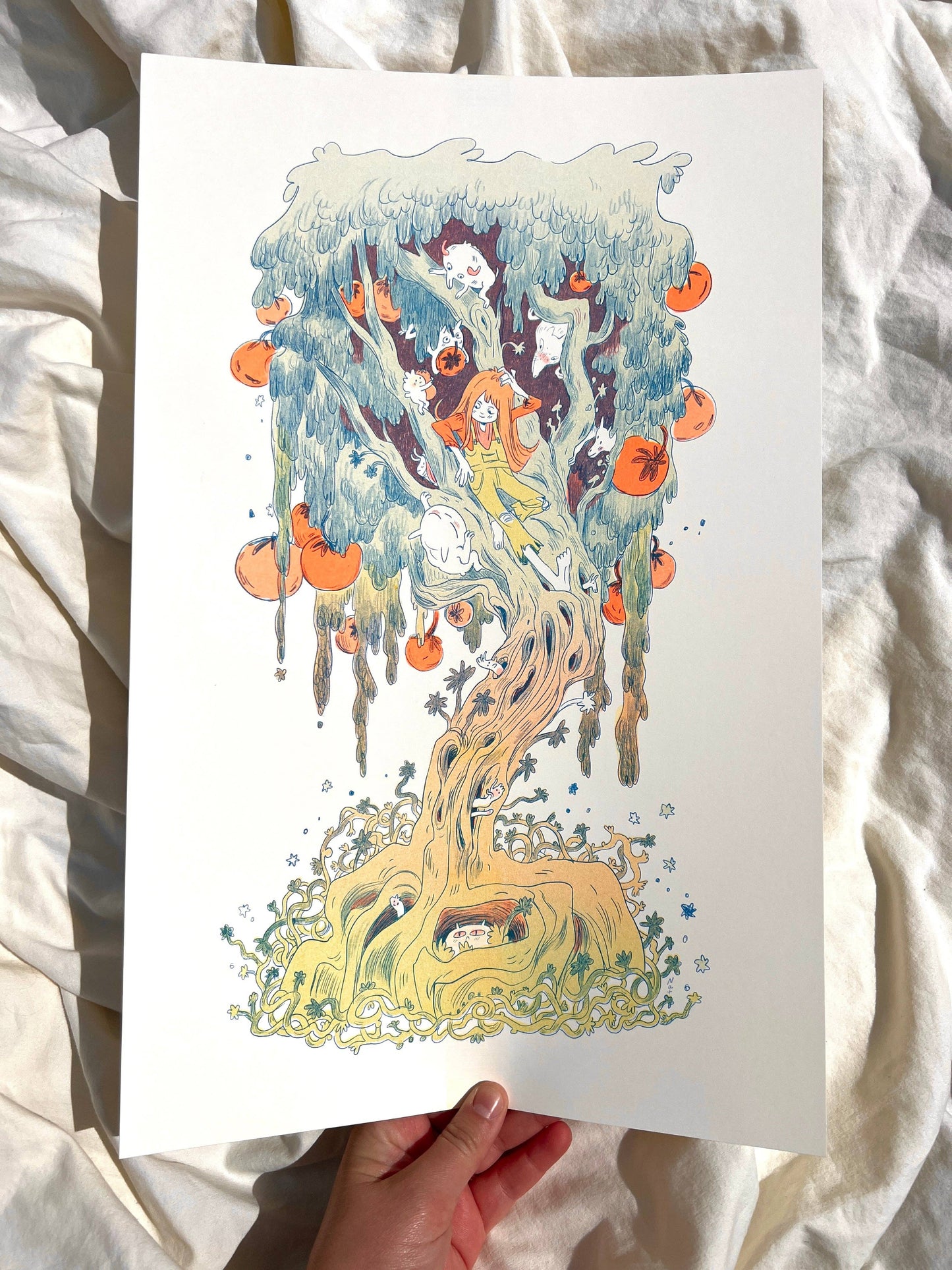 Magical Orange Tree Riso Print | Natalie Andrewson (CA)