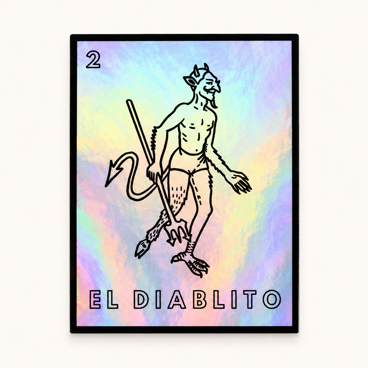 EL DIABLITO Holographic Lotería Sticker | Kalaka Tx