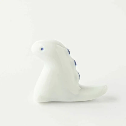 Edo Tyrannosaurus Dinosaur Porcelain Chopsticks Rest Blue (Japan)
