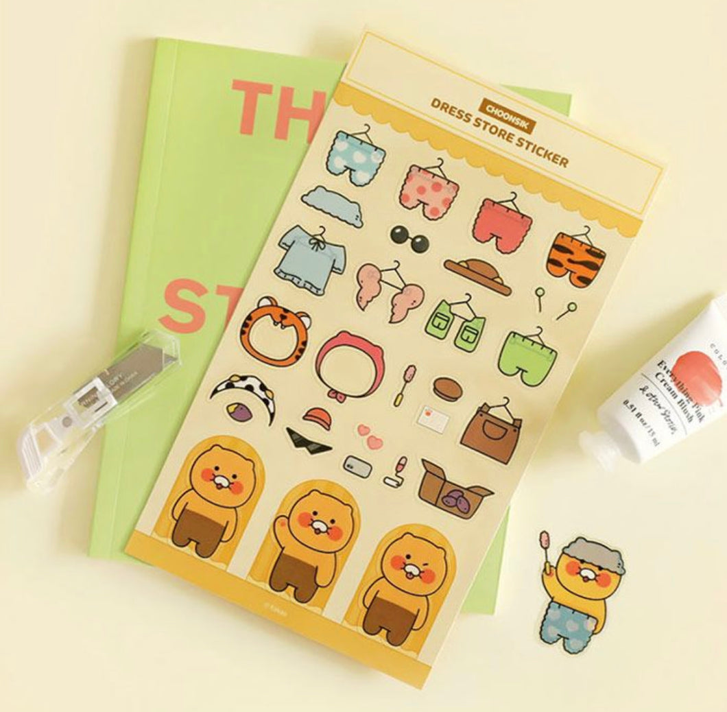 Choonsik Dress Store Sticker Set | Kakao Friends (Korea)