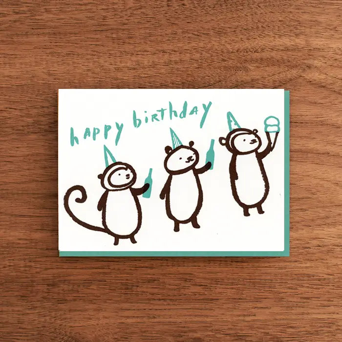 Drinks and Ice Cream Letterpress Birthday Card | Fomato (CA)