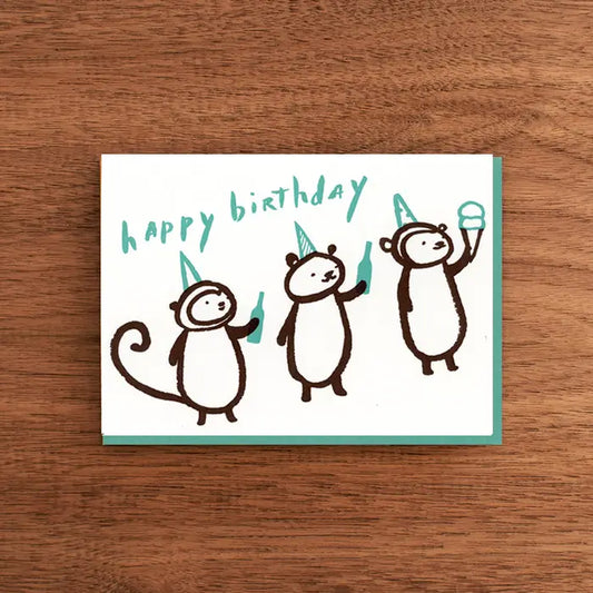 Drinks and Ice Cream Letterpress Birthday Card | Fomato (CA)