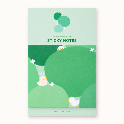 Duckies in Green Pads Sticky Notes | Thousand Skies (CA)
