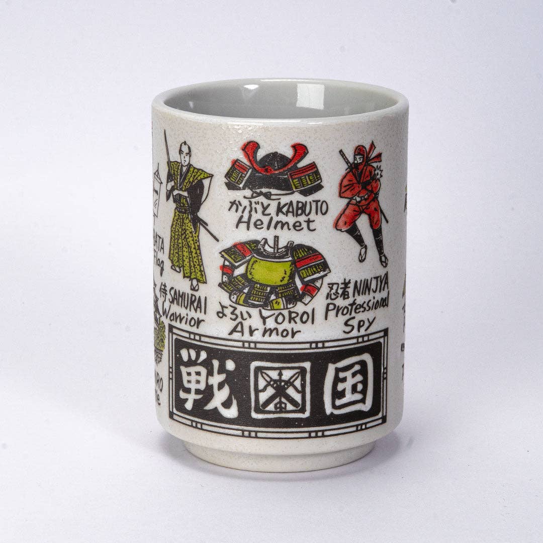 Japanese Warriors Ceramic Yunomi Style Tea Cup (Japan)