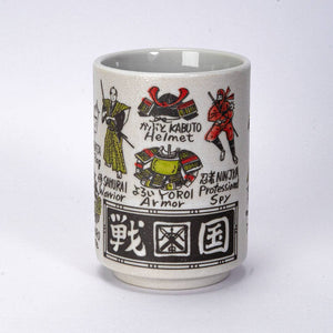 Japanese Warriors Ceramic Yunomi Style Tea Cup (Japan)