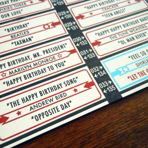 Birthday Jukebox Letterpress Card | a. favorite design (IL)