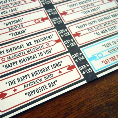 Birthday Jukebox Letterpress Card | a. favorite design (IL)