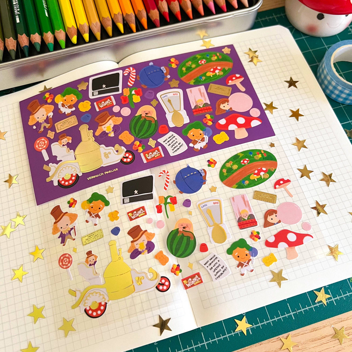 Wonka Sticker Sheet | Veronica Porlier (TX)