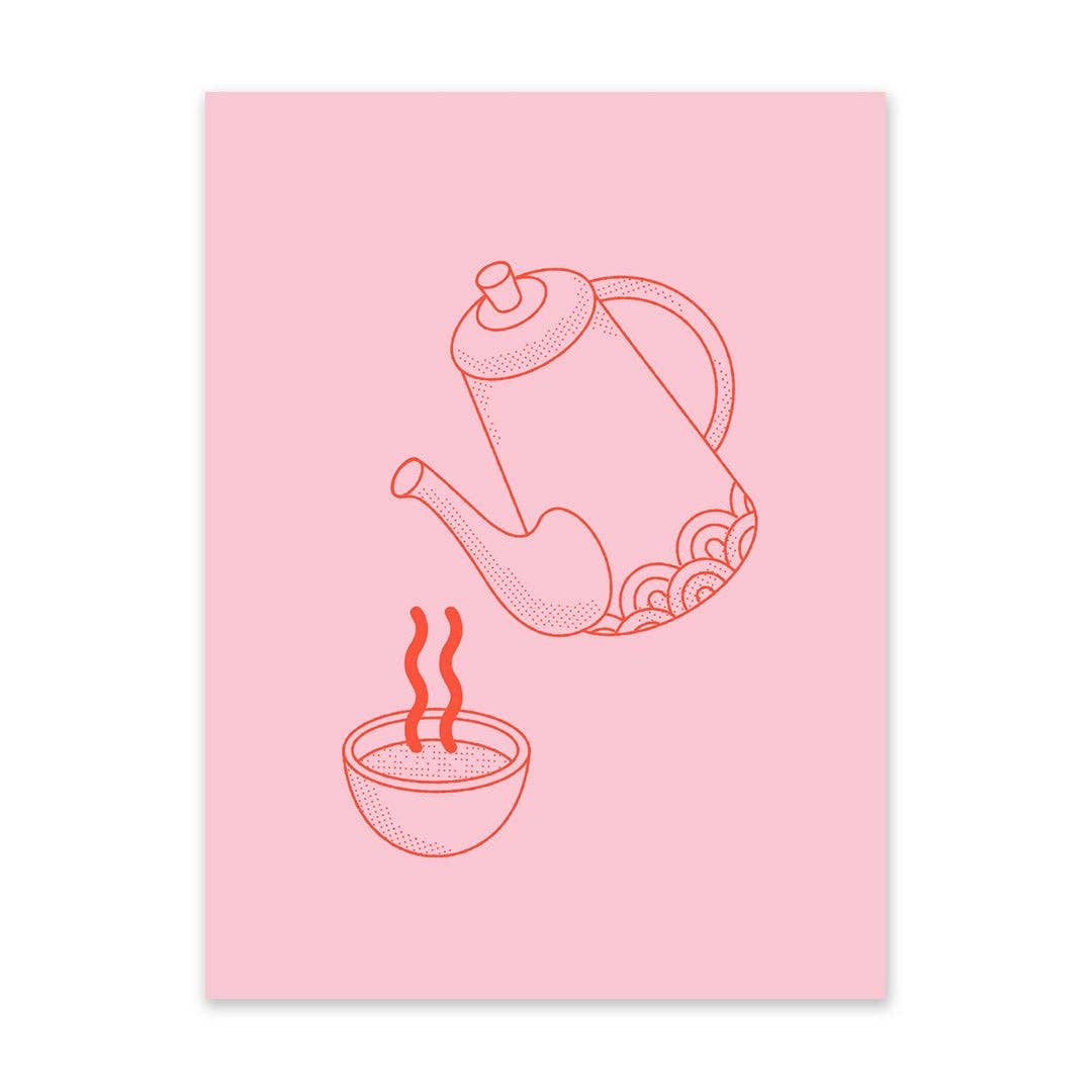 Tea Risograph Print | Ohh Deer (UK)