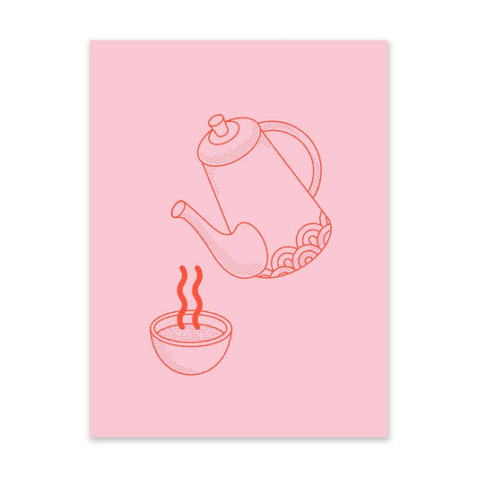 Tea Risograph Print | Ohh Deer (UK)