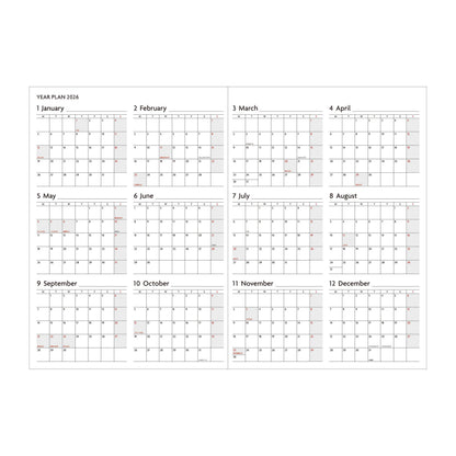 Weekly Notebook A5 |Lamp Black |  MARK’S Inc (Japan)