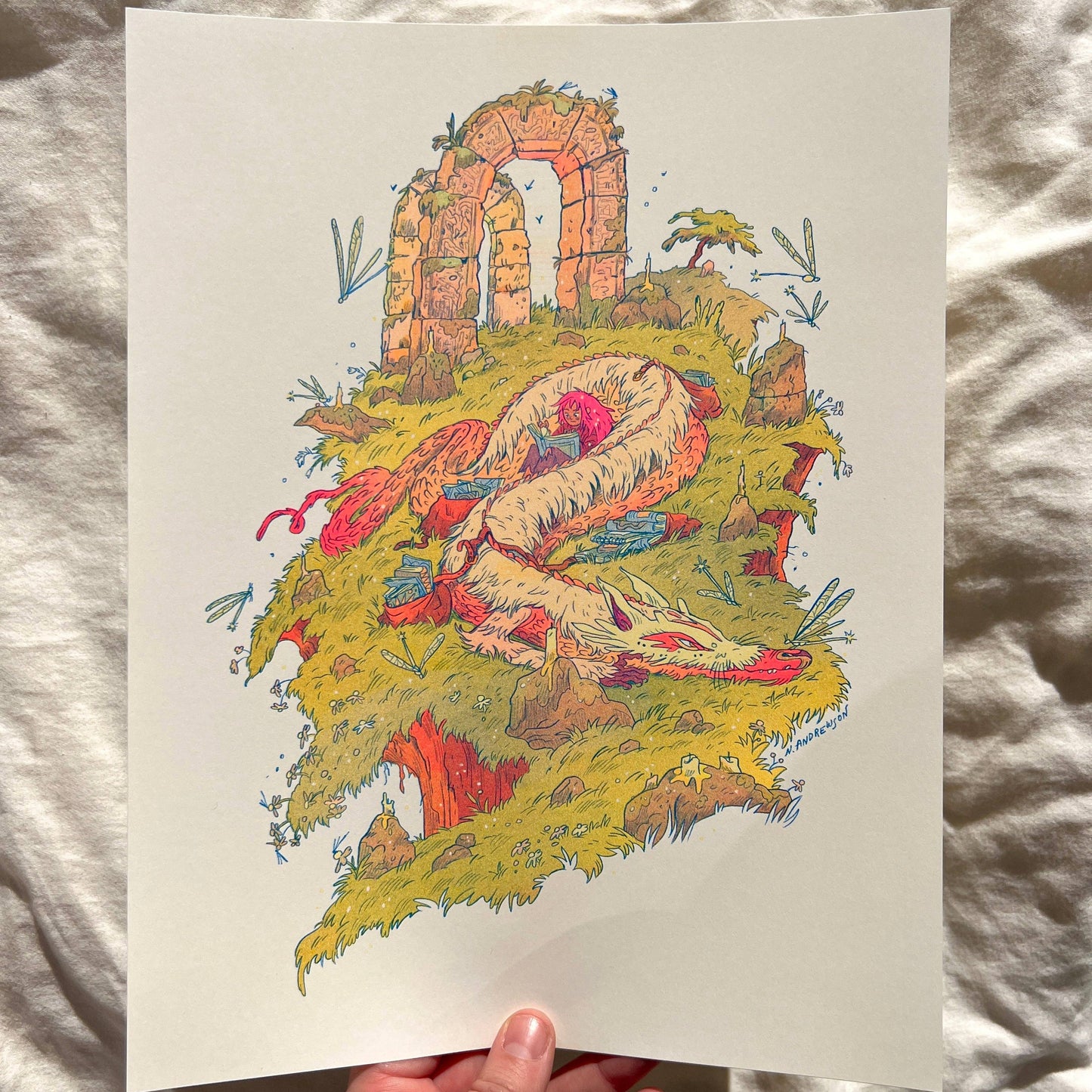 The Book Dragon Riso Print | Natalie Andrewson (CA)