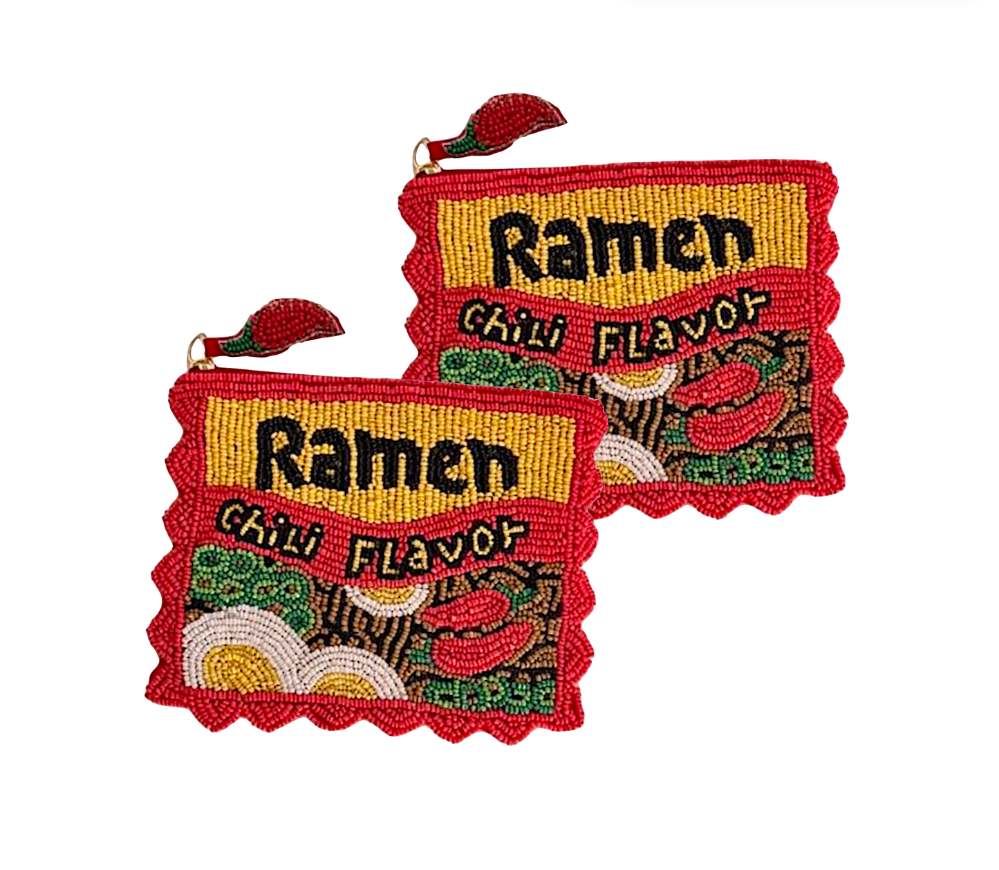 Ramen Beaded Coin Purse | Spicy Chili | Lily Posh (CA)