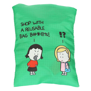 Shop with a Reusable Bag Extra Large Shopper Bag | Angry Little Girls (CA)