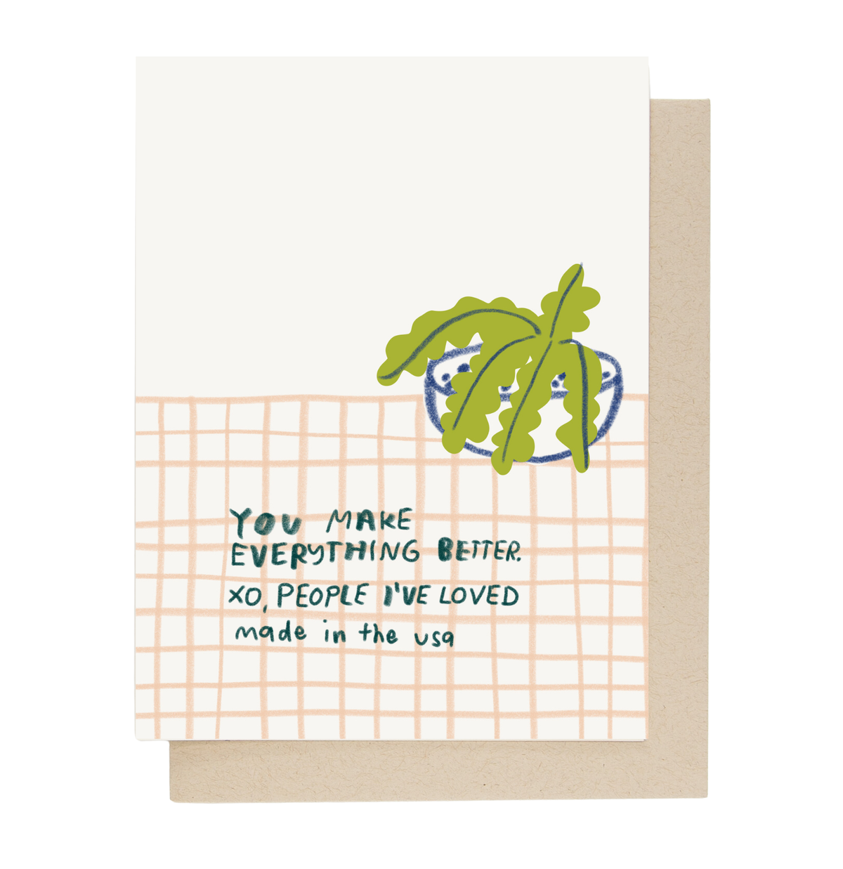 Back of the Life Is Crazy card with the People I've Loved logo