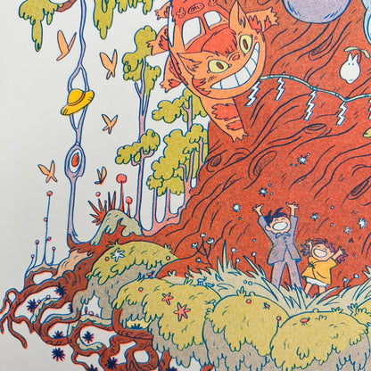 Totoro Riso Print (Large) | Natalie Andrewson (CA)