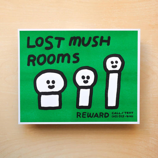 Lost Mushrooms Risograph Print | Oitama (CA)